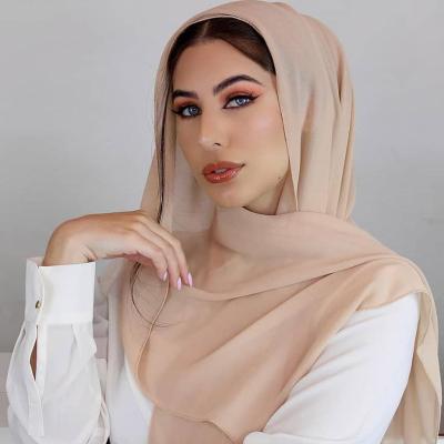 China Wholesale Muslim Hijabs 2019 Fashion Trend Lady Plain Color Muslim Scarf Hijab Shawl Cotton Malaysia for sale