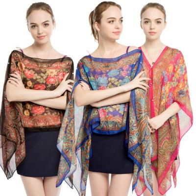 China Breathable Women's Clothing Lady Cover Up Chiffon Kaftan Bikini Beach Wear Ladies Summer Dress for sale