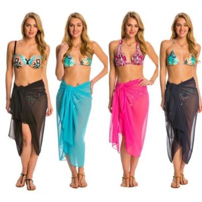 China Manufacturer Wholesale Custom Breathable 100% Chiffon Beach Towel Sarongs for sale