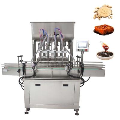 China Automatic Main Food 4 Four Paste Rotor Pump Bottle Filling Machine High Viscosity Cosmetic Honey Cream Shampoo Lotion Quantitative for sale