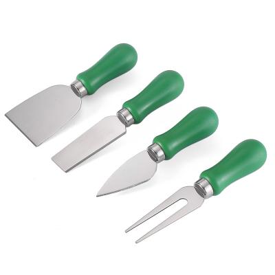 China Sustainable PP Handle 4 Piece Stainless Steel Cheese Knife Set for sale