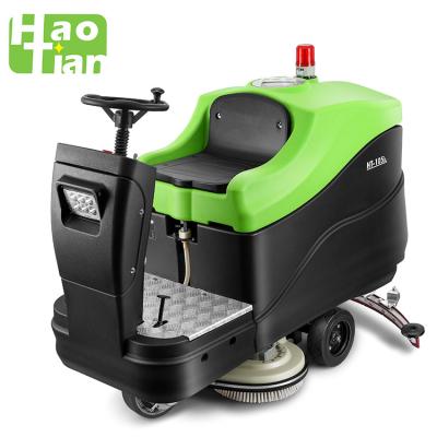 China Haotian HT-105 Drive Type Industrial Commercial Hotels Battery Floor Scrubber Dryer Machine for sale