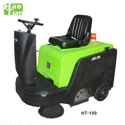 China Hotels Floor Sweeper Machine HT-100 New Developed Ride-On Road Sweeper Machine For Floor Cleaning for sale