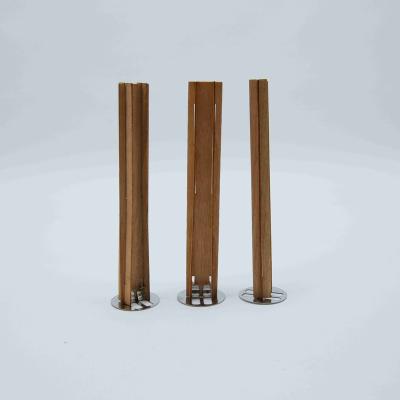 China China Wholesale DIY Custom Metal Base Wood Wick Eco-friendly Crackling Wood Wick Double Making Wooden Candle Wick for sale