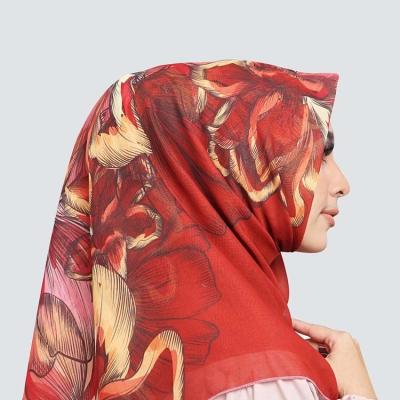 China 110x110CM 2021 year old lady square muslim hijab 110x110CM 78G/PC to Malaysia market for sale