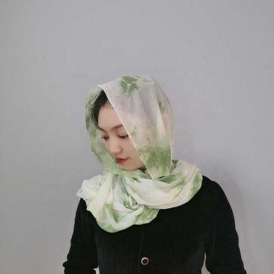 China Soft Feeling High Quality Tie Dyed Women Muslim Iong Hijab Long Soft Scarf Veil Scarf for sale