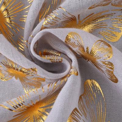 China Daily Life Best Selling Shiny Hot Gold Women Gold Printed Scarf for sale