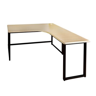 China Dismantled Modern Computer Desk L Shaped Writing Table Desk With Metal Legs for sale