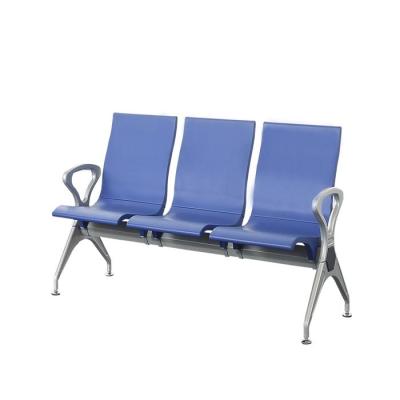 China New Waiting Chair Design No Folded PU Hospital Hospital Airport Chair Hot Sale 3seater Airport Sofa Waiting Bench for sale