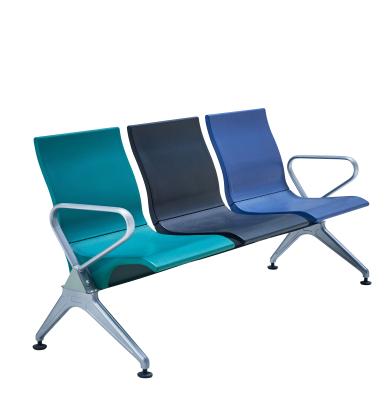 China Hot Sale Traditional 3 Seater PU Bench Bench Modern Airport Hospital Clinic Strip Waiting Seating Chair for sale