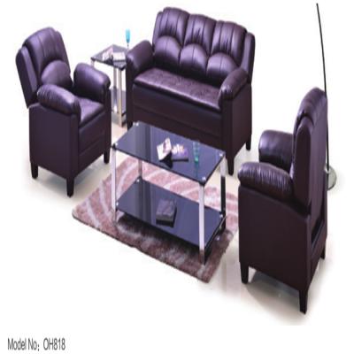 China Modern Black Leather Sectional Leather Room Furniture Sofa Sofa Sofa Hotel Waiting Waiting Sofa for sale