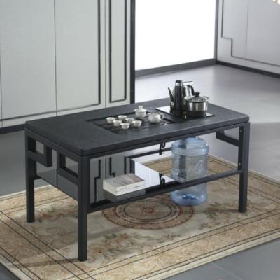 China Coffee table black color Kungfu tea table hot sale Chinese style office room furniture tea table home tea table for sale