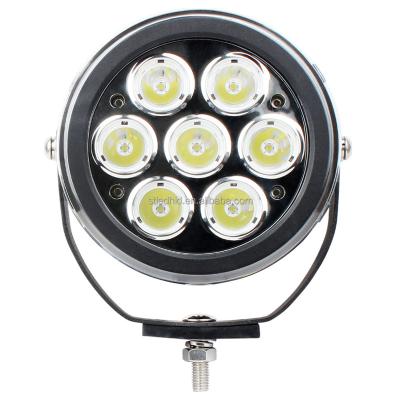 China Alloy 7inch 70W LED Work Light Tractor 4x4 SUV ATV LED Fog Light 12v 24v IP67 Spot LED Offroad Drive Aluminum Light with Cover for sale