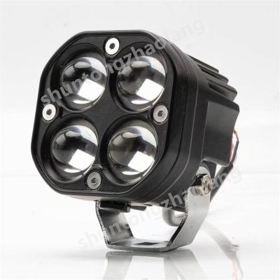 China Universal Aluminum Alloy 40W 12/24v Motorcycle Headlight 3 Inch LED Work Head Fog Light Yellow White For Car SUV Bus Truck ATV Offroad for sale