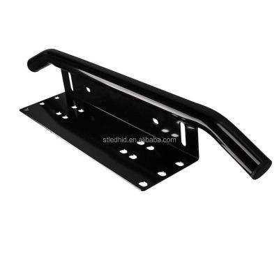 China Different Types Car Front Bumper License Plate Mount Cars Frame Bull Bar Style Aluminum Holder For Driving Light Bar Car Universal Fits Most Cars for sale