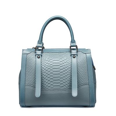 China China Manufacturer Women's Designer Big Blue Grain Python Genuine Leather Ladies Handbags Set Fashion Latest Handbags China Manufacturer for sale