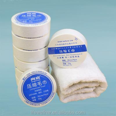 China Compressed Easy To Use Durable Pressed Towel In Viscous Cotton For Kitchen, Hotel, Traveling for sale