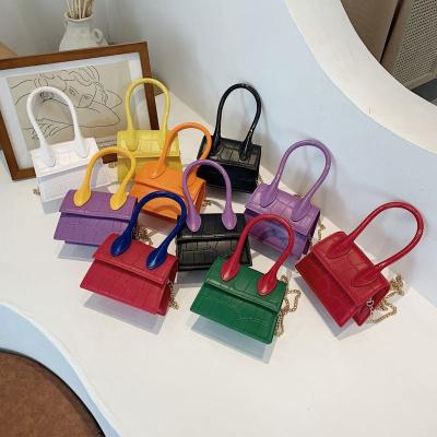 China Fashion New Korean Style Shoulder Cross - Body Women's Pattern Contrast Color Mini Portable Small Square Women's Stone Handbag 2021 for sale