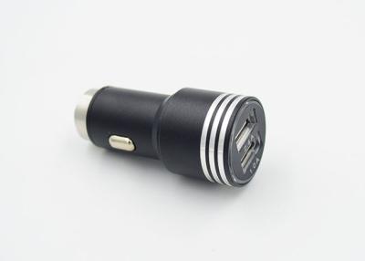 China Custom Universal Micro USB Metal Car Charger 2.4A , Car Mobile Charger for sale