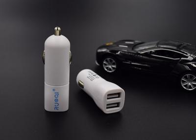 China White / Black Quick Charging Iphone Car Charger Universal CE ROHS Certification for sale