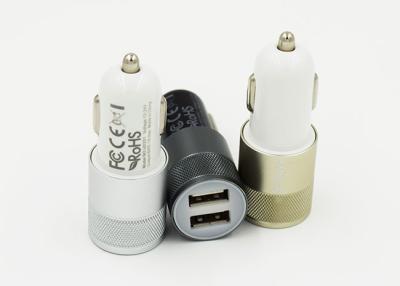 China Metal Portable Universal 2 Port USB Car Charger High Output 3.4A 12V - 24V for sale