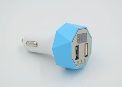 China Cigarette Lighter Universal USB Car Charger High Speed With LED Display for sale