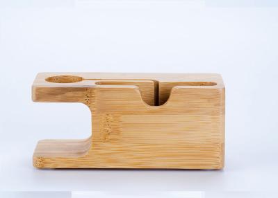 China Small Multi Device Charging Station For Iphone And Apple Watch Bamboo Material for sale