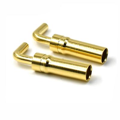 China Power On New Energy Vehicle Link Connector Crown Spring Connector Bending Solder Terminal Male And Pin Crown Spring Rod Gun Female Copper Filler Pin for sale