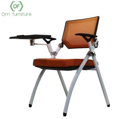 China Orri Furniture Foldable Training Office Foldable Chair with Writing Board for sale