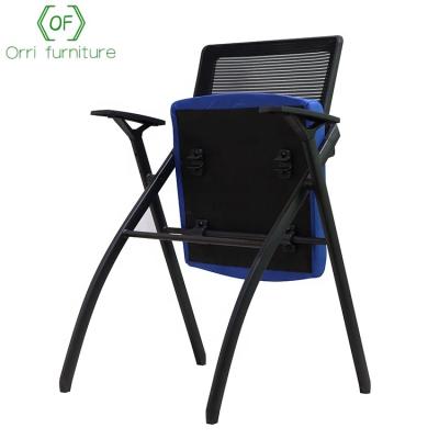 China Foldable Height Adjustable Armrest Furniture Office Desk Training Foldable Chair for sale