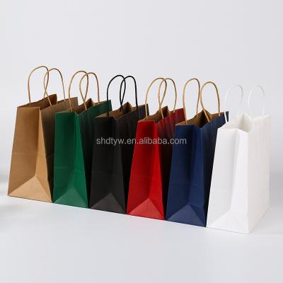 China Recyclable Customized Kraft Paper Bags With Handle For Food , Gifts , Shipping , Cosmetic for sale