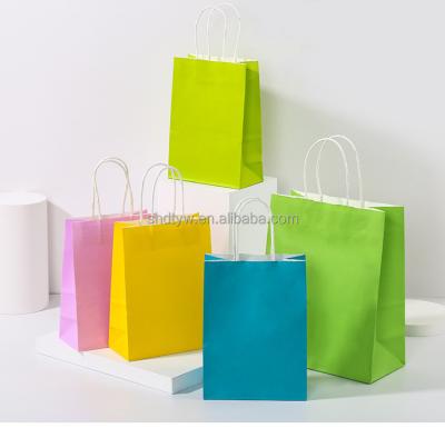 China Recyclable Custom Logo Brown /Multi Color Printing Kraft Paper Bags For Gift, Shopping, Cosmetic for sale