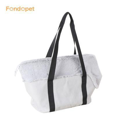 China Fondopet Factory Price Peted Cat Puppy Dog Handbag Breathable Custom Made Bag Portable Shoulder Sling Carrier Fur Canvas Pet Bags for sale