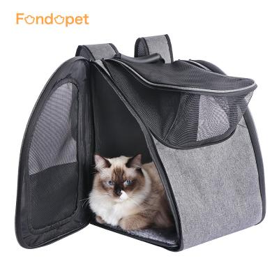 China Fondopet Factory Price Custom Expandable Breathable Logo Pet Cat Backpack Travel for sale