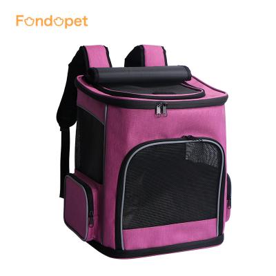 China Factory Price Breathable Fondopet Oxford Pet Carrier Backpack Backpack Bag For Dog Cat Travel Rucksack for sale