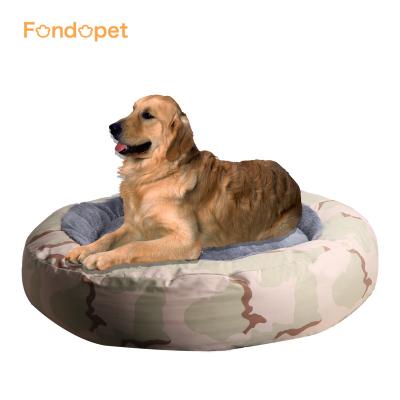 China Large Size Collapsible Doged Sofa Bed Plush Round Donut Doged Peted Travel Fondopet Factory Price Canvas Pilou PP Cotton Folding Bed for Doged Peted for sale