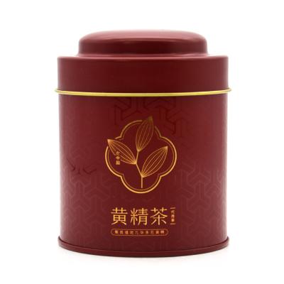 China Food Tin Box Custom Printed Small Round Tea Tin Can Double Lids Coffee Gift Metal Tin Box Package for sale