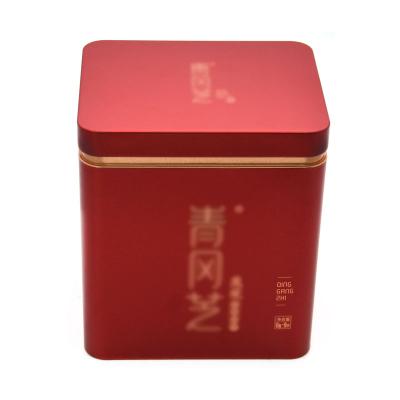 China Food Tin Box Custom Printed Antique Metal Package Coffee Tea Gift Storage Tins Square Loose Tea Tin Box for sale