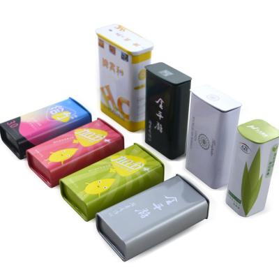 China Wholesale Cheap Rectangular Small Mini Mint Tin Box Food Candy Pouch Tin Can Package With Sliding Lid for sale