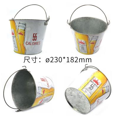 China Metal Tin Bucket For Popcorn Food Tin Box Promotion Packaging With Handle for sale