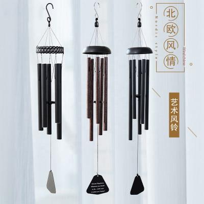 China New minimalist five-tube metal retro tube wind chime garden aluminum wind chime ornaments home decorations for sale