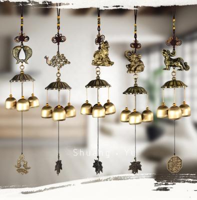 China Minimalist Mascot Copper Bells Wind Chimes Creative Gift Room Ornaments Bedroom Decoration Wind Chimes for sale