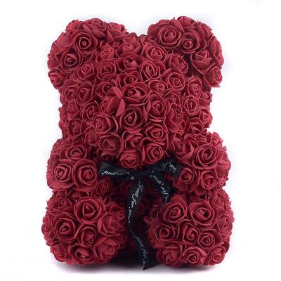 China High Quality 40cm Artificial Foam Teddy Bear Rose Bear Flower Valentines Day Gifts Celebration Valentine's Day Gift Wholesale for sale