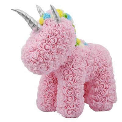 China Celebration hot selling PE foam Teddy Bear Rose 2021 valentine gifts with gift box for unicorn valentines day gifts for sale