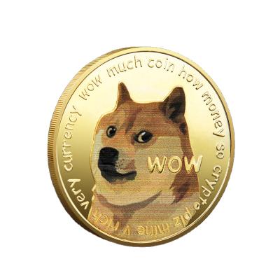 China Export To Europe And America Hot Collectible Doge The Crypto Coin Challenge Coin Commemorative Metal Silver Gold Plated Dogecoin Coin for sale