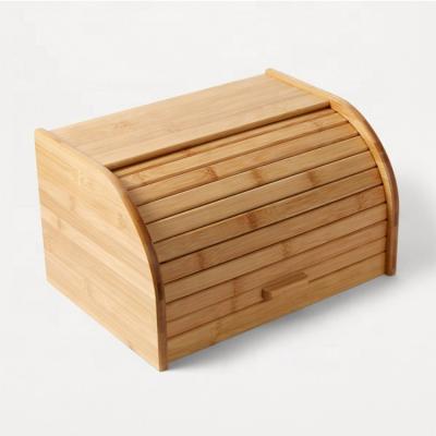 China Wholesale Eco-friendly Bamboo Freshness Preservation Kitchen Food Bread Bin Bread Storage Box for sale