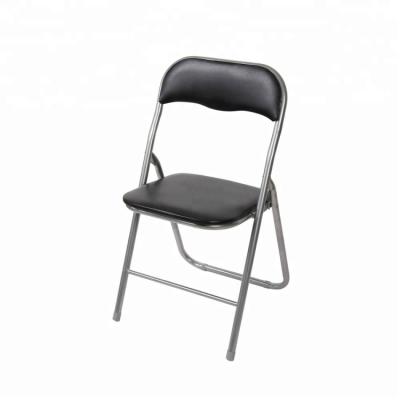 China Modern Commercial Hotel Folding Chairs With Synthetic Leather for sale