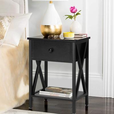 China Sofa End Table Square Narrow Extendable Side Modern Cube Stand Bedside Bedroom Bedside Living Room Coffee Tables Metal Wood Shape for sale