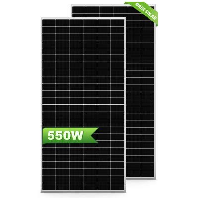 China Solar System Solar Panel PV Module Monorcystalline PERC 550W P-Type Half-Cell for sale