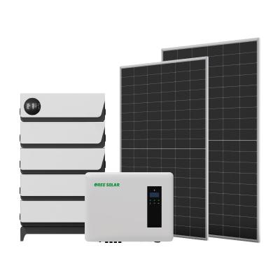 China OREE Home Solar Hybrid Three Phase Solar Power System 5KW 8KW 10KW Solar System High Low Cost Install Solar System for sale